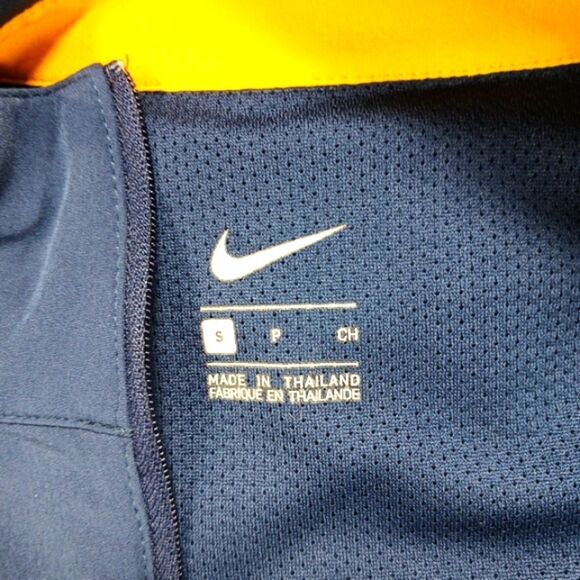 Nike Blue and Yellow Athletic Quarter-Zip Shirt-Jacket Mens Small - Picture 4 of 9